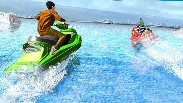 USA Boating Game Jet Ski Water Boat Racing Game on Round Games